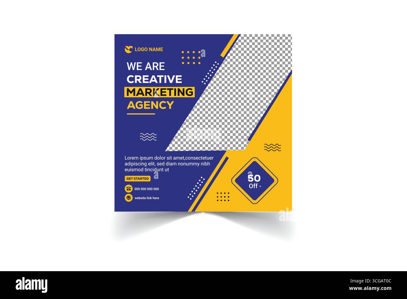 Modern social Media Post Design pour le modèle vectoriel de bannière Web d'entreprise de marketing numérique Illustration de Vecteur