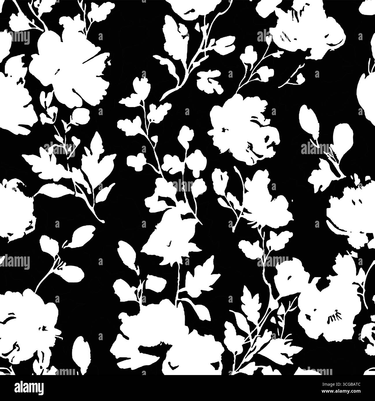 fleurs d'aquarelle avec des feuilles. motif sans couture de fleur d'aquarelle. Impression aquarelle dans un style vintage rustique, textile ou papiers peints. Illustration de Vecteur