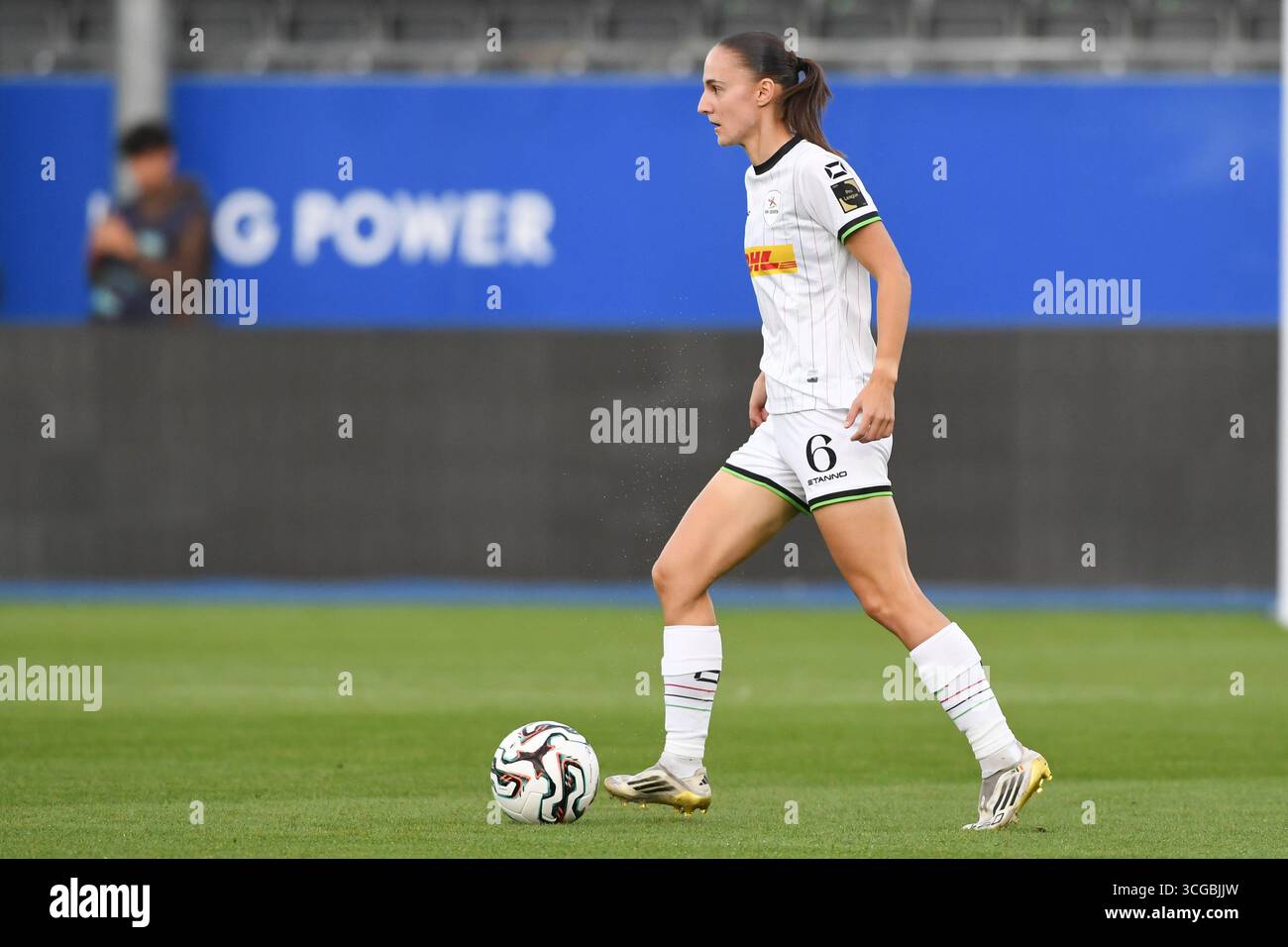 Leuven, Belgique. 27 août 2025. La Zenia Mertens féminine de l'OHL photographiée en action lors d'un match de football entre Oud-Heverlee Louvain Women et la BosnieHerzégovine SFK 2000 Sarajevo, mercredi 27 août 2025 à Louvain, le premier match du tournoi de qualification pour la compétition de l'UEFA Champions League. BELGA PHOTO JILL DELSAUX crédit : Belga News Agency/Alamy Live News Banque D'Images