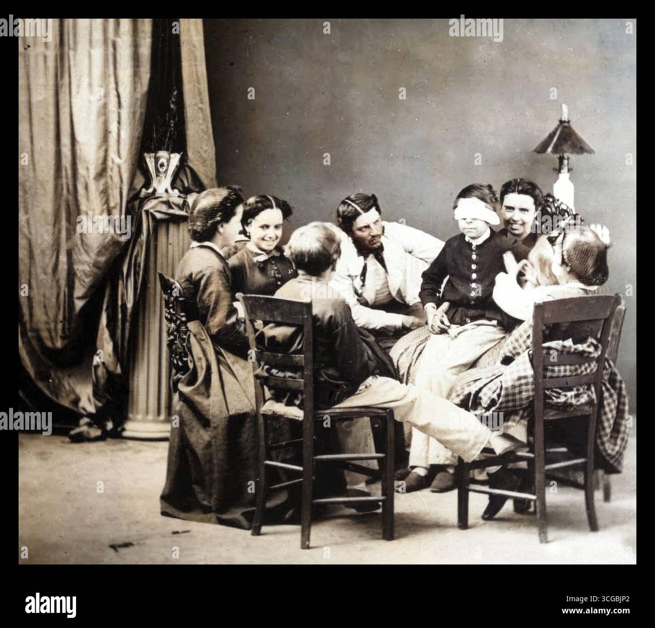 Photo Ancienne CDV Début XXe - Portrait De Femme Et Deux Enfants (fille Et Garçon) - Tirage Albuminé Sépia