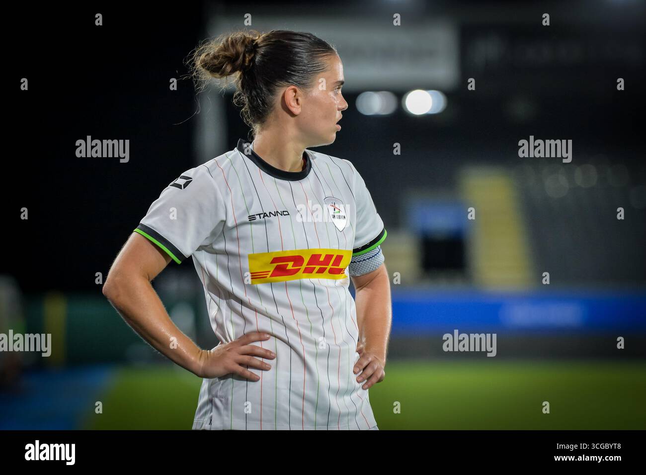 Leuven, Belgique. 27 août 2025. Jeslynn Kuijpers, femme de l'OHL, photographiée lors d'un match de football entre Oud-Heverlee Louvain Women et le SFK 2000 Sarajevo de Bosnie-Herzégovine, mercredi 27 août 2025 à Louvain, le premier match du tournoi de qualification pour la compétition de l'UEFA Champions League. BELGA PHOTO JILL DELSAUX crédit : Belga News Agency/Alamy Live News Banque D'Images