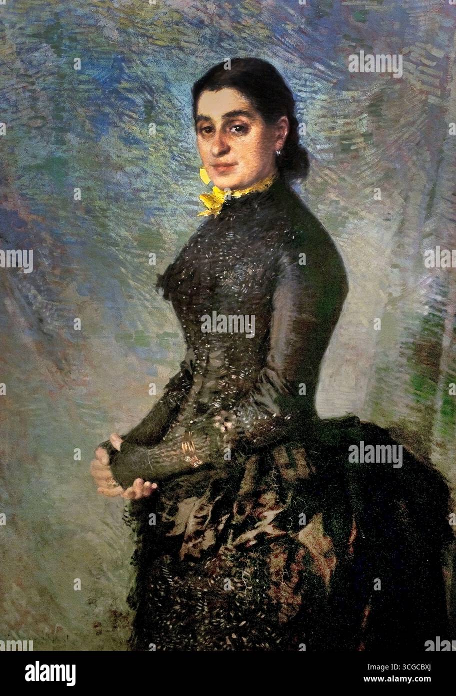 Portrait de Mme Wiener par Théo van Rysselberghe (1862-1926) Belgique flamande, Musée . Banque D'Images