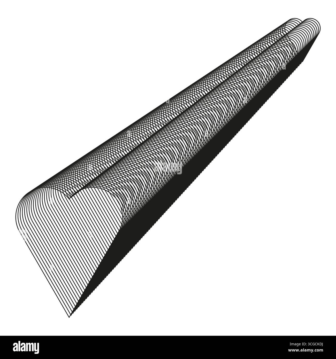 Structure filaire en forme de coeur. Motif de lignes de grille. Illustration abstraite vectorielle. Forme tridimensionnelle. Illustration de Vecteur
