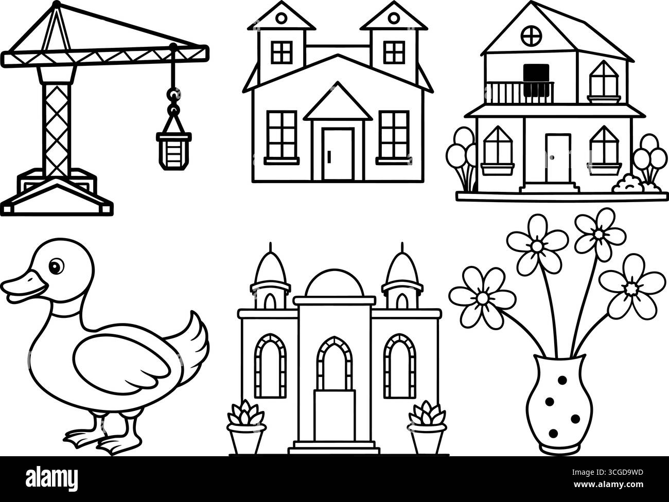 Page de livre de coloriage pour enfants | Fun Printable Activity Fiches Illustration de Vecteur