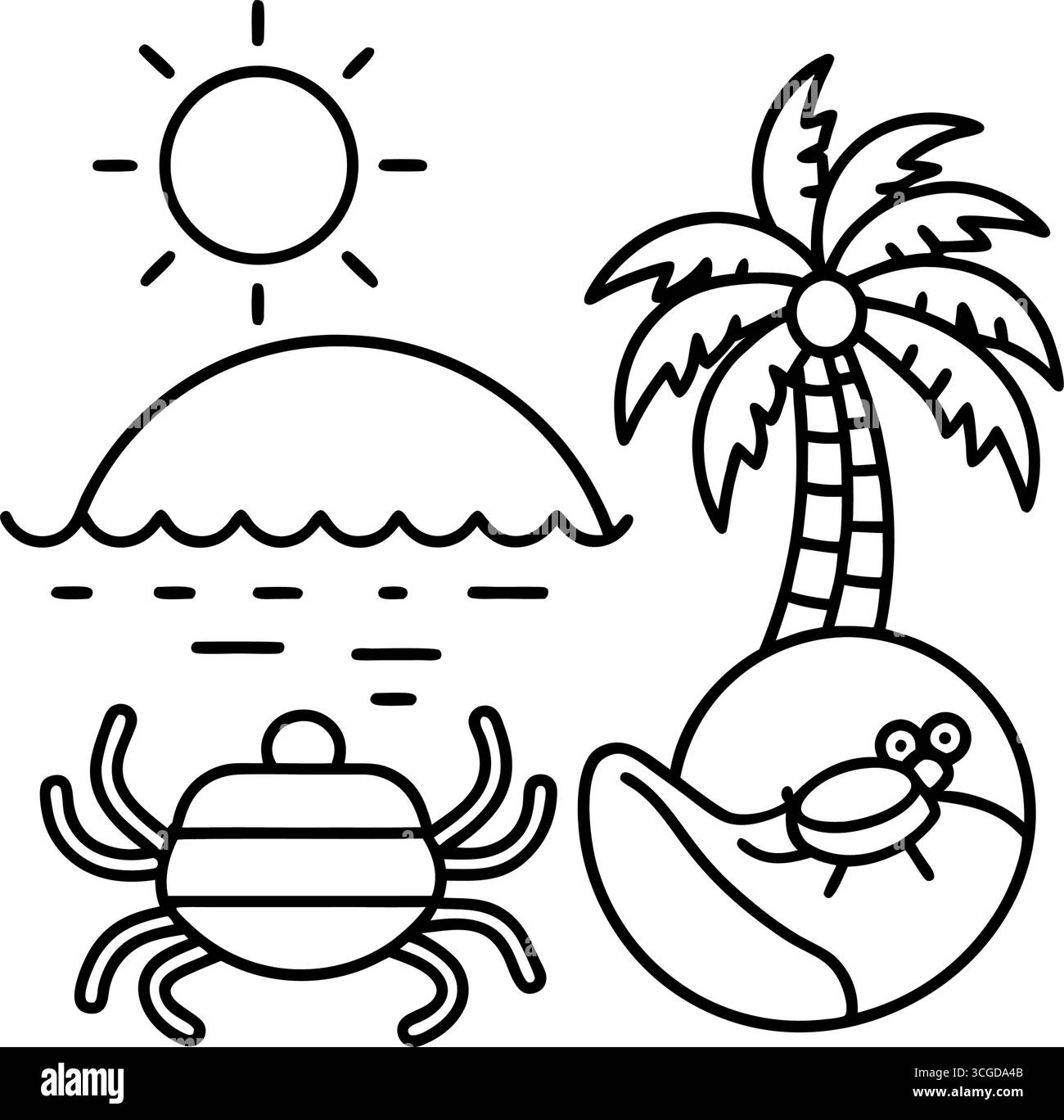 Chenilles colorées mignonnes pour le traçage et la coloration isolées sur fond blanc Illustration de Vecteur