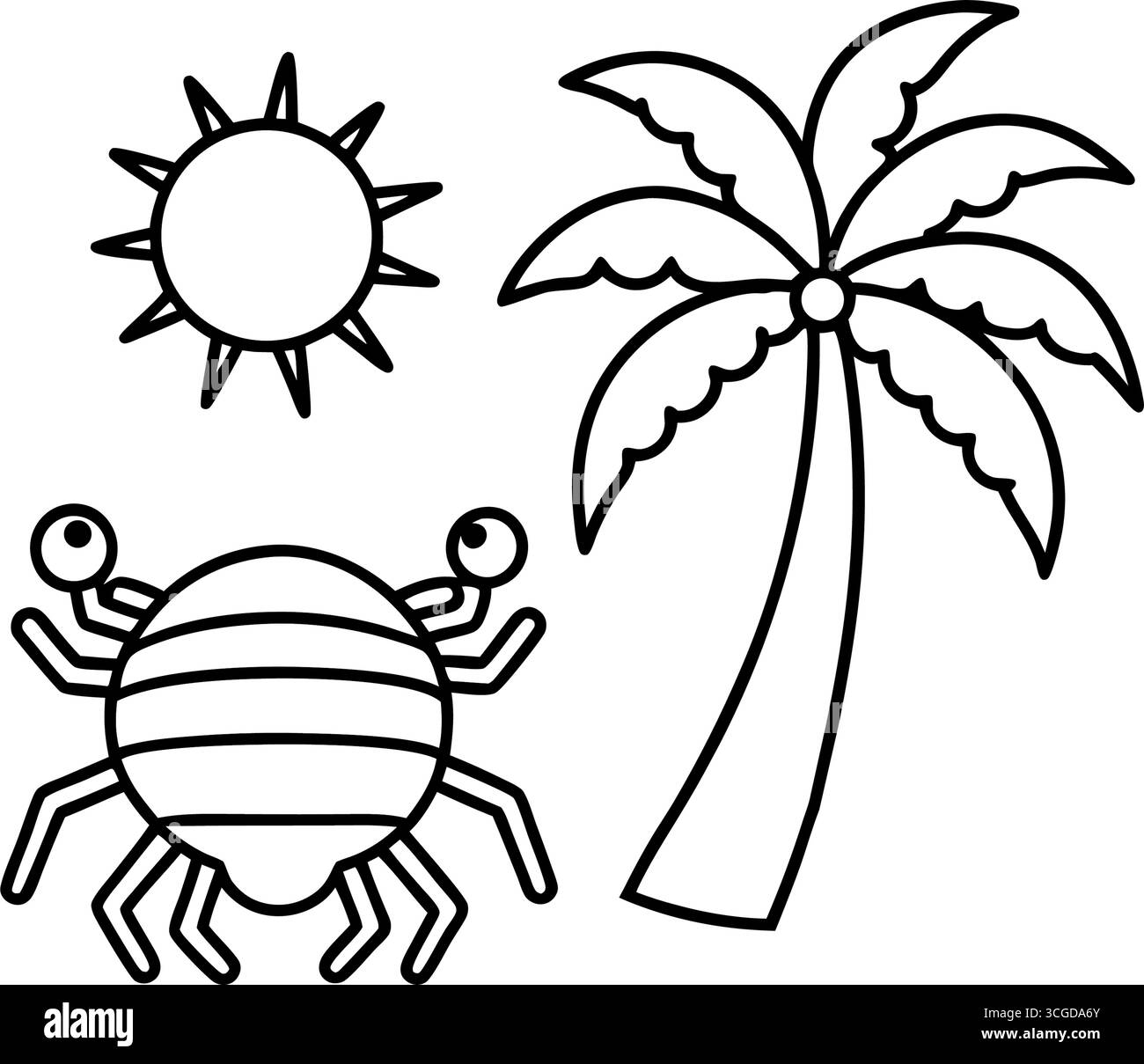 Chenilles colorées mignonnes pour le traçage et la coloration isolées sur fond blanc Illustration de Vecteur