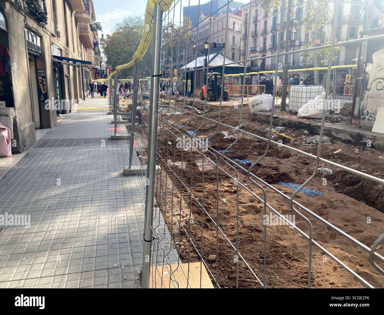 Rénovation de La Rambla, 2024 Banque D'Images