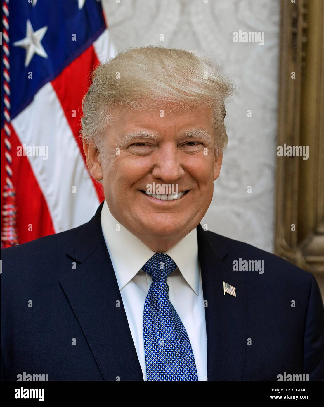 DONALD TRUMP Portrait officiel en 20127 en tant que président des États-Unis Banque D'Images