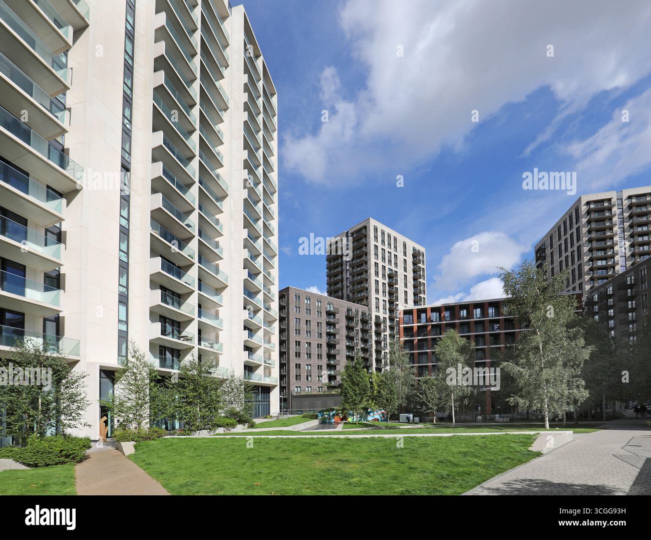 Nouveaux blocs d'habitation à Wembley Park, Londres, Royaume-Uni Banque D'Images