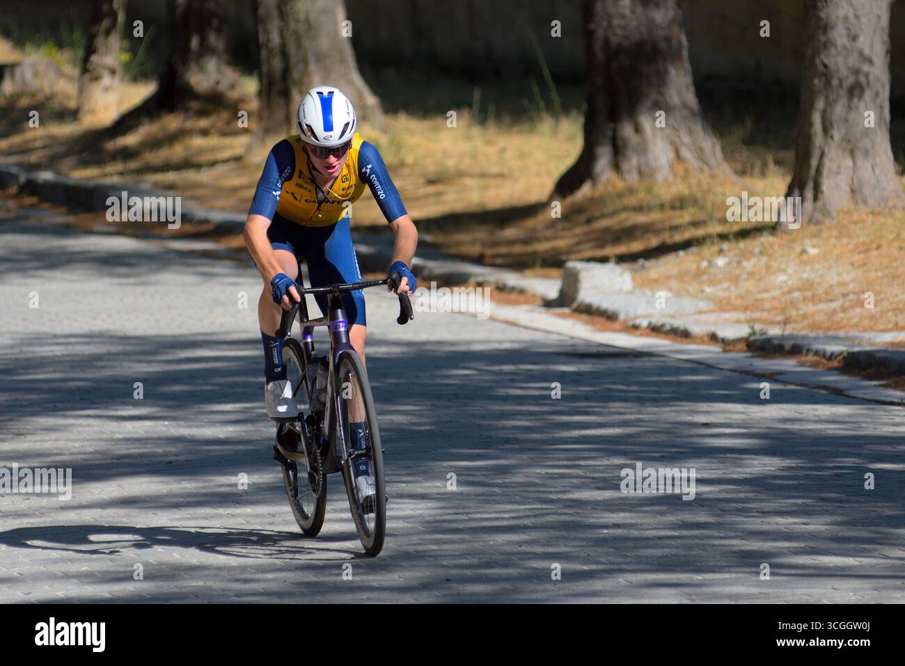 37e Tour cycliste de la Communauté de Madrid moins de 23 ans. Dernière étape : San Lorenzo de El Escorial. Banque D'Images
