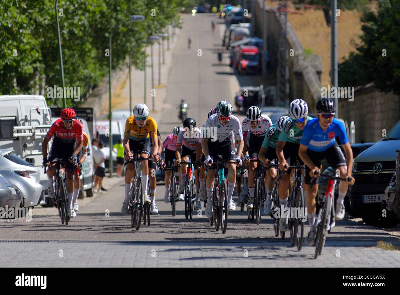 37e Tour cycliste de la Communauté de Madrid moins de 23 ans. Dernière étape : San Lorenzo de El Escorial. Banque D'Images