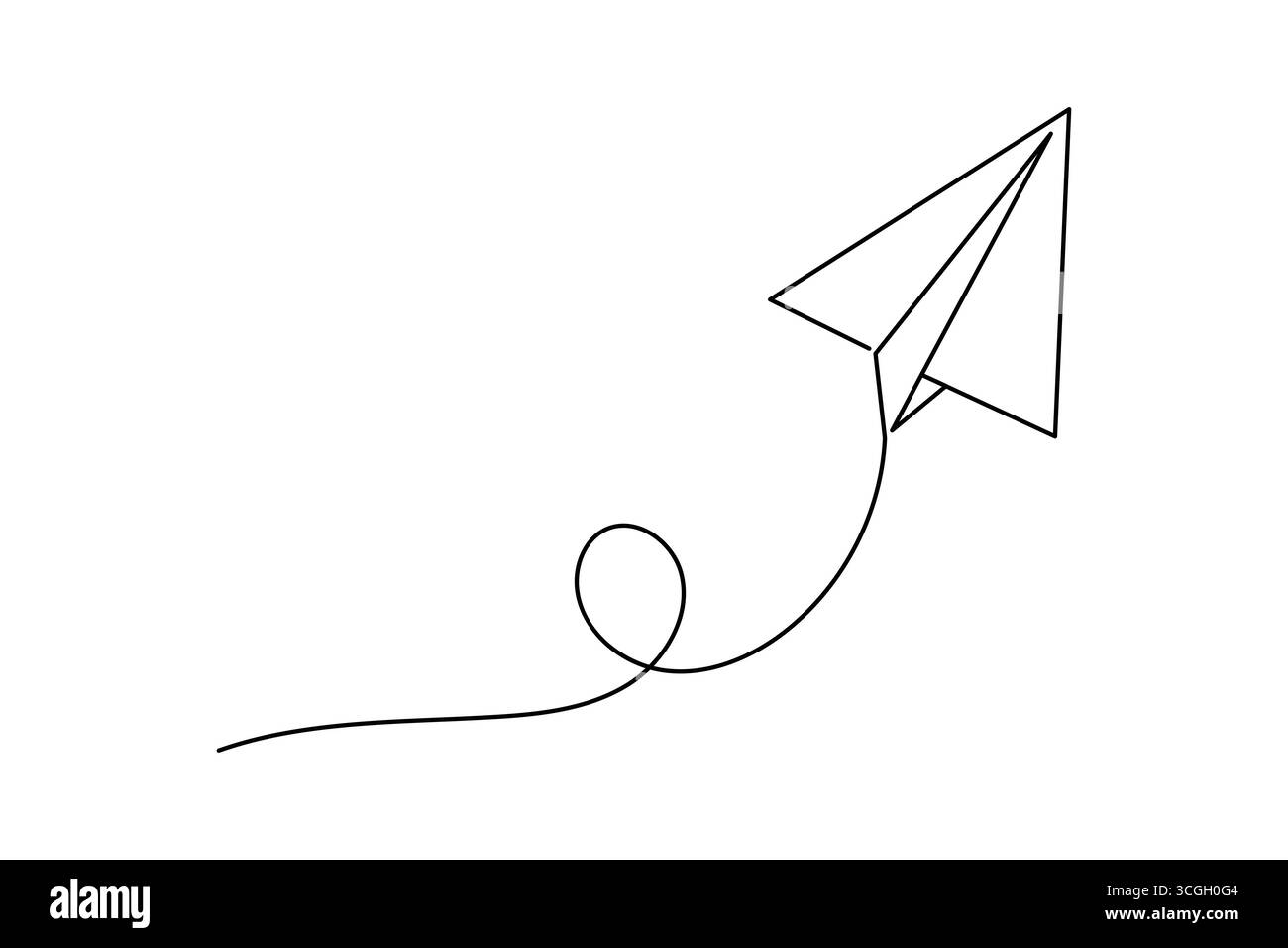 Plan de papier icône contour minimaliste une ligne abstraite dessin isolé illustration d'art propre Illustration de Vecteur