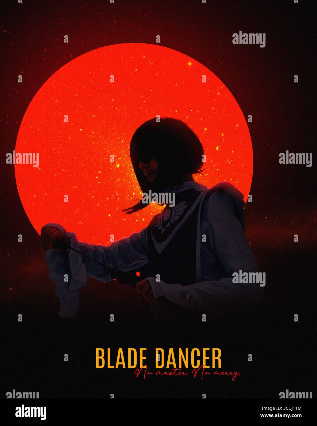 Portraits épiques de personnages puissants et silhouettés, illuminés par un contre-jour spectaculaire et surnaturel. Banque D'Images