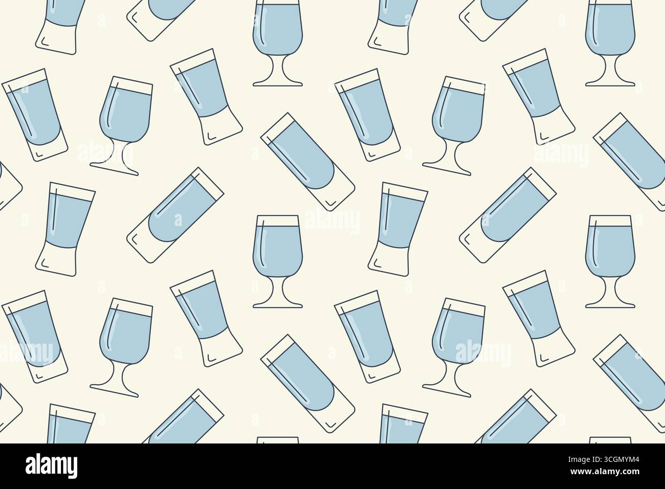 modèle sans couture avec des plans de vodka ou de tequila ; fond de fête d'été - illustration vectorielle Illustration de Vecteur