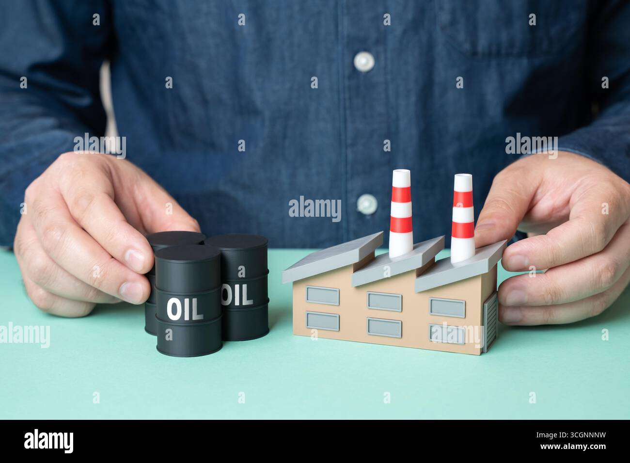 Carburant pour les entreprises industrielles et les raffineries de pétrole, approvisionnement en énergie, traitement du brut, secteur pétrochimique, ressources de production, besoins de l'industrie lourde Banque D'Images