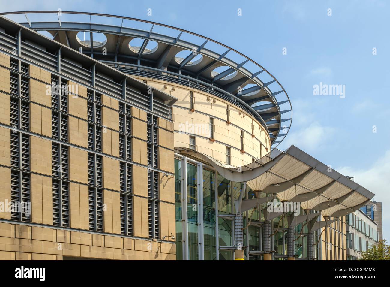 Vue extérieure du Centre international de conférences d'Édimbourg (EICC), un lieu d'événements et d'affaires majeur dans la capitale écossaise. Banque D'Images