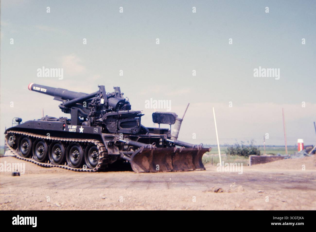Système d'artillerie automoteur M107 de l'armée américaine Banque D'Images