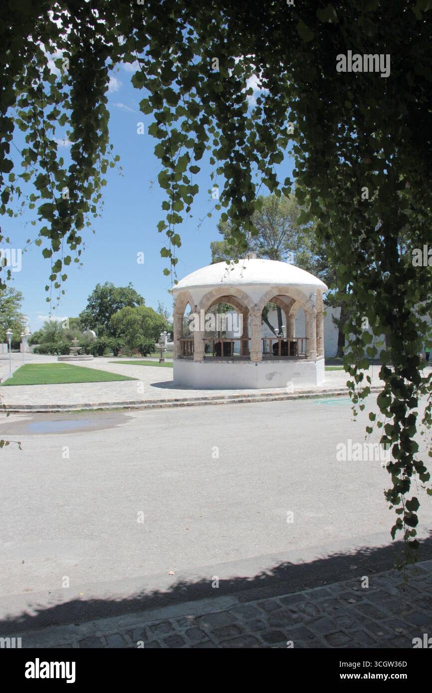 Parras, Coahuila, Mexique - 28 juillet 2025 : Hacienda San Lorenzo de la cave Casa Madero dans la vallée de Parras, Coahuila où le meilleur vin mexicain Banque D'Images