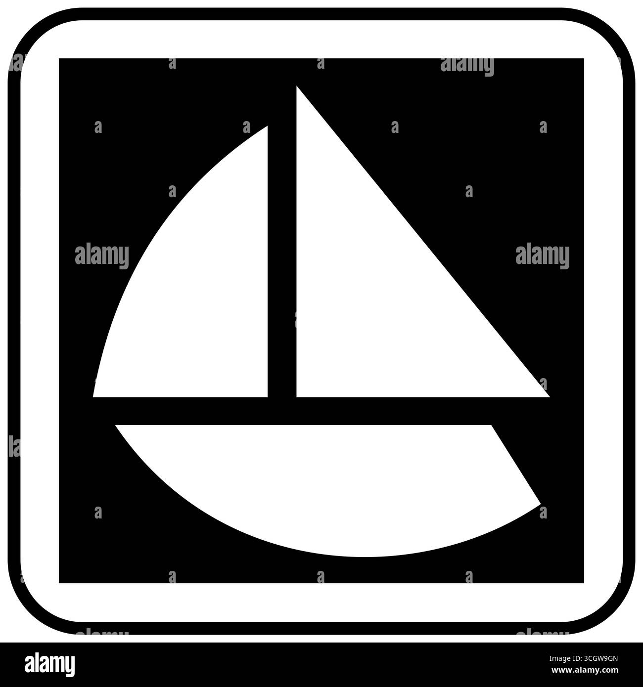 Icône excursions en bateau Banque D'Images