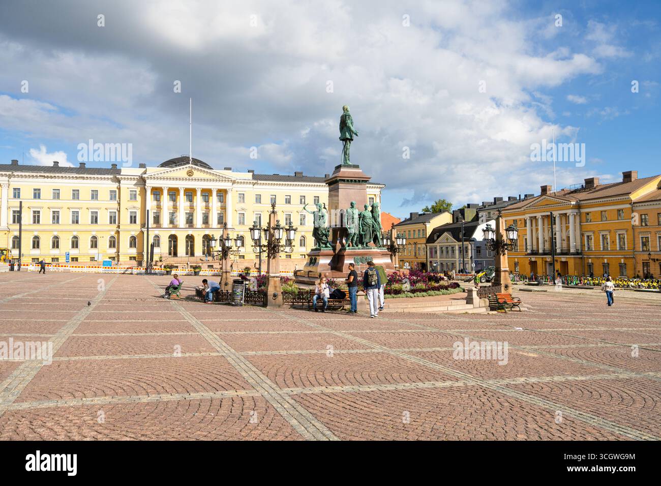 Helsinki, Finlande. Août 26 2025. Vue panoramique sur le cabinet du premier ministre en centre-ville Banque D'Images
