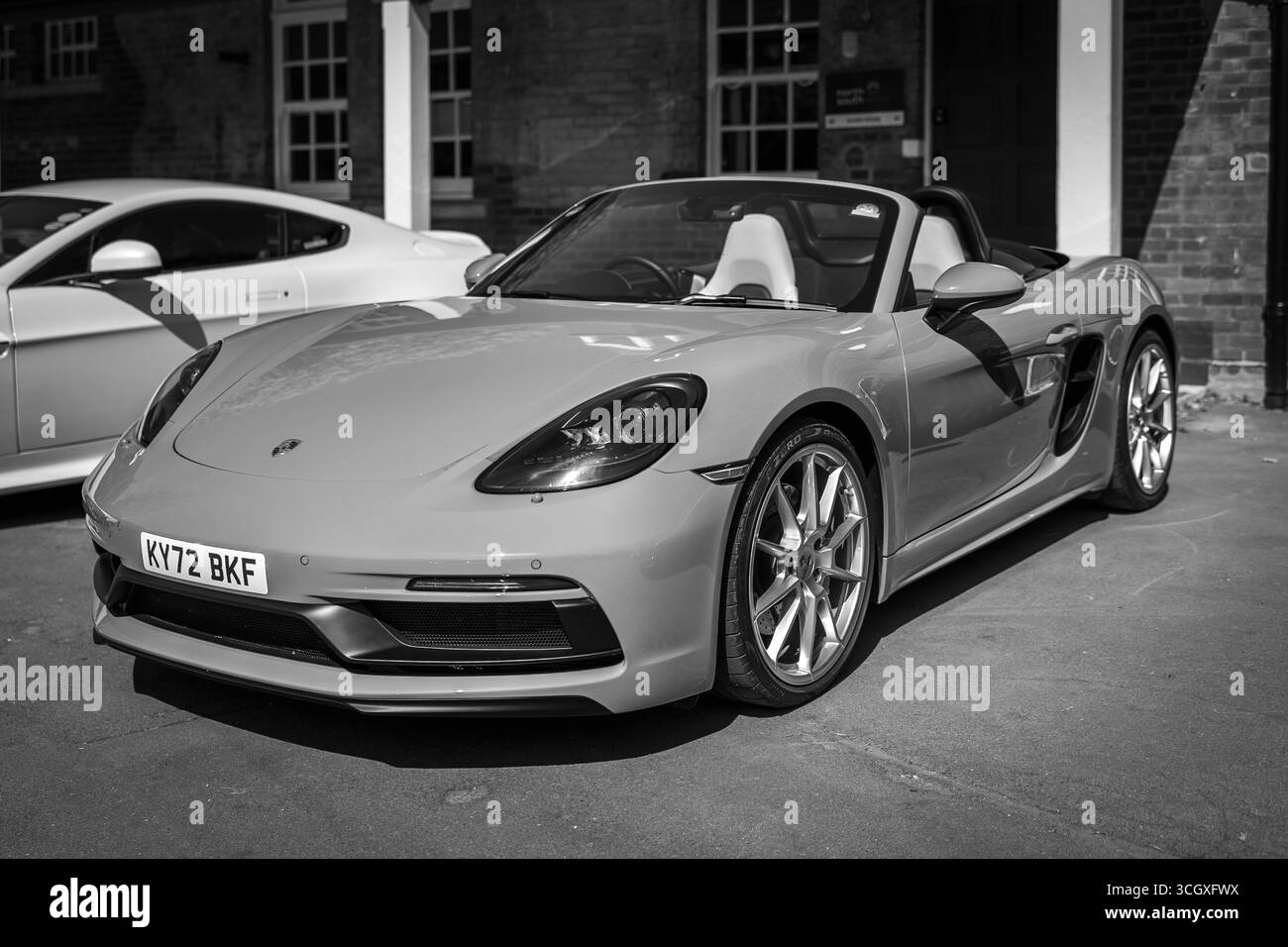 2022 Porsche Boxster Spyder (718) exposée au Bicester Motion Scamble le 25 août 2025. Banque D'Images