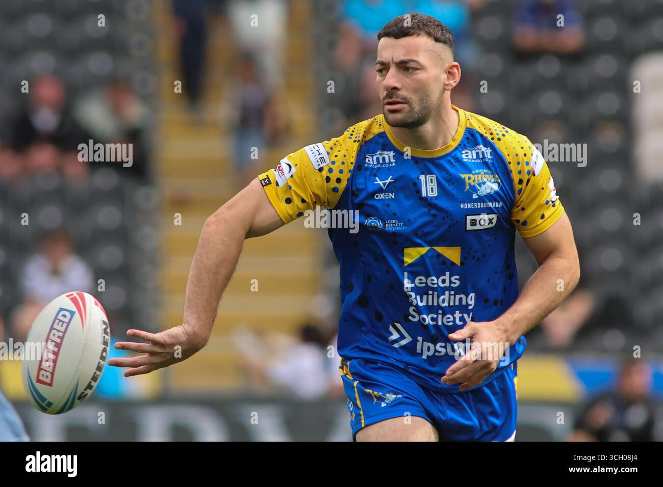 Hull, Royaume-Uni. 30 août 2025. MKM Stadium, West Park, Hull, East Yorkshire, 30 août 2025. Betfred Super League Hull FC vs Leeds Rhinos Jake Connor de Leeds Rhinos crédit : Touchlinepics/Alamy Live News Banque D'Images