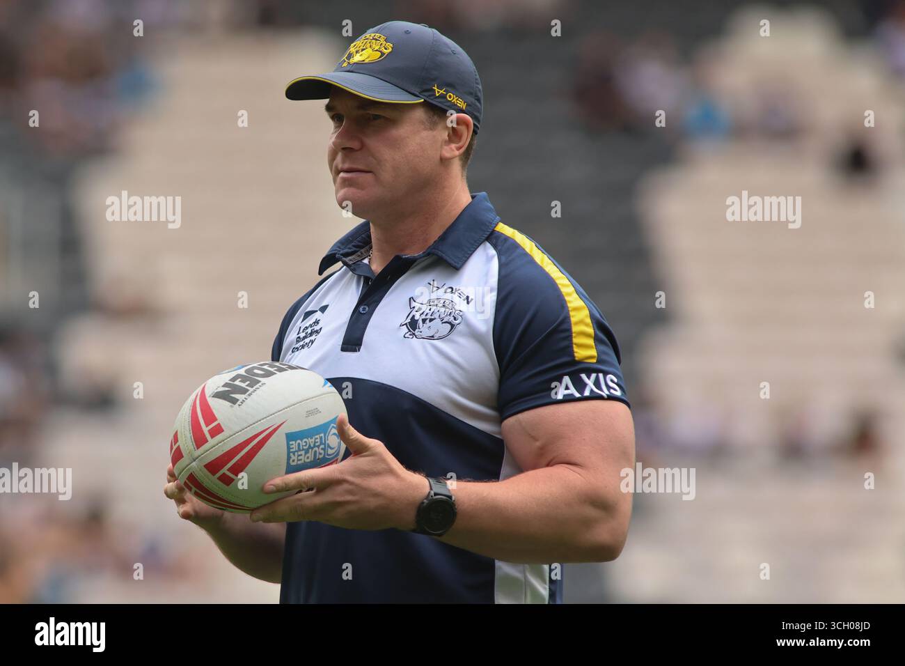 Hull, Royaume-Uni. 30 août 2025. MKM Stadium, West Park, Hull, East Yorkshire, 30 août 2025. Betfred Super League Hull FC vs Leeds Rhinos Jamie Langley (entraîneur adjoint) de Leeds Rhinos crédit : Touchlinepics/Alamy Live News Banque D'Images