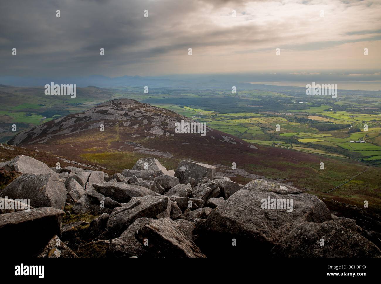 Tre Ceiri hillfort , Yr Eifl, péninsule de Llyn, pays de Galles du Nord Banque D'Images