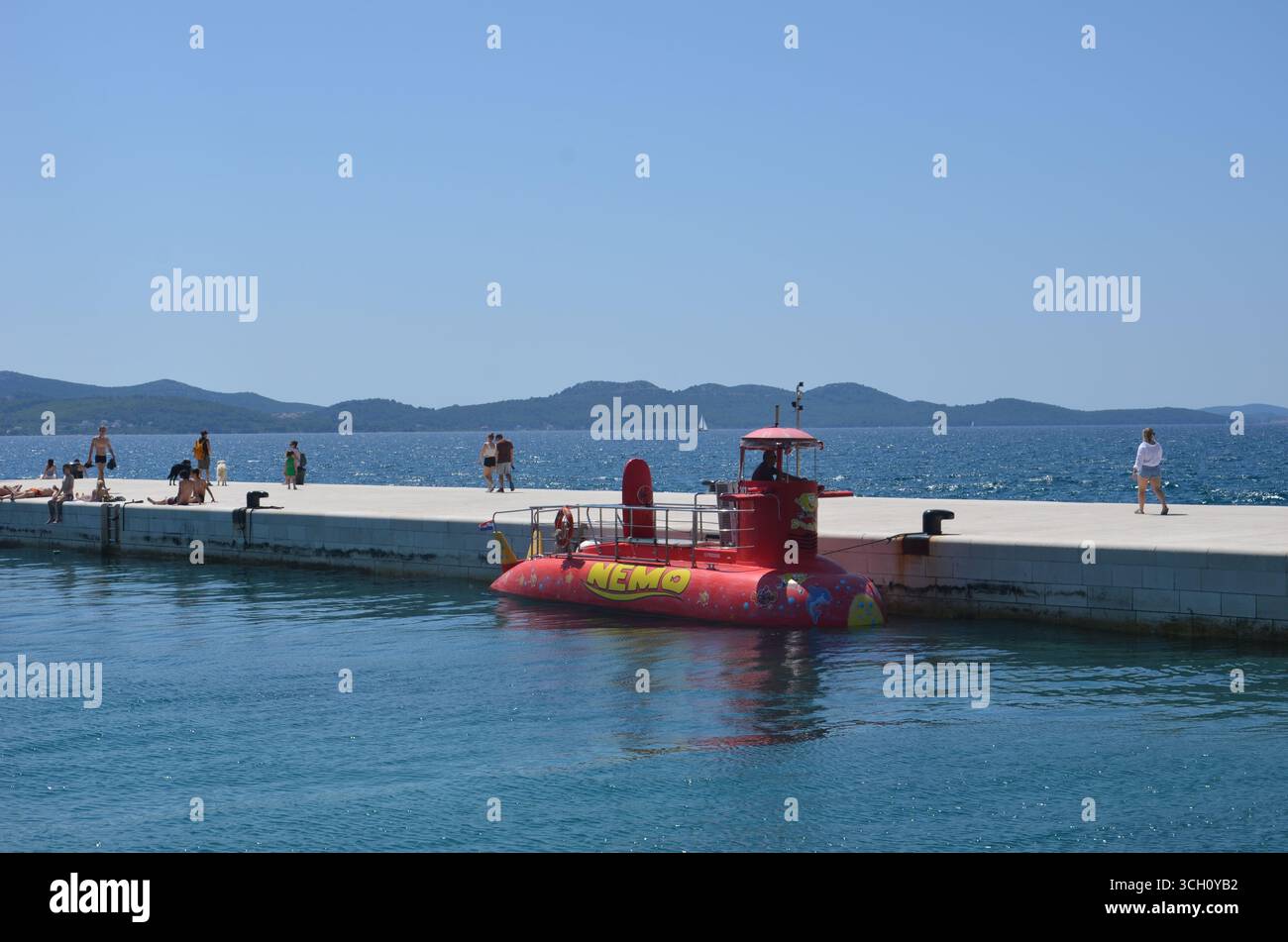 Promenade, vieille ville, Zadar Banque D'Images