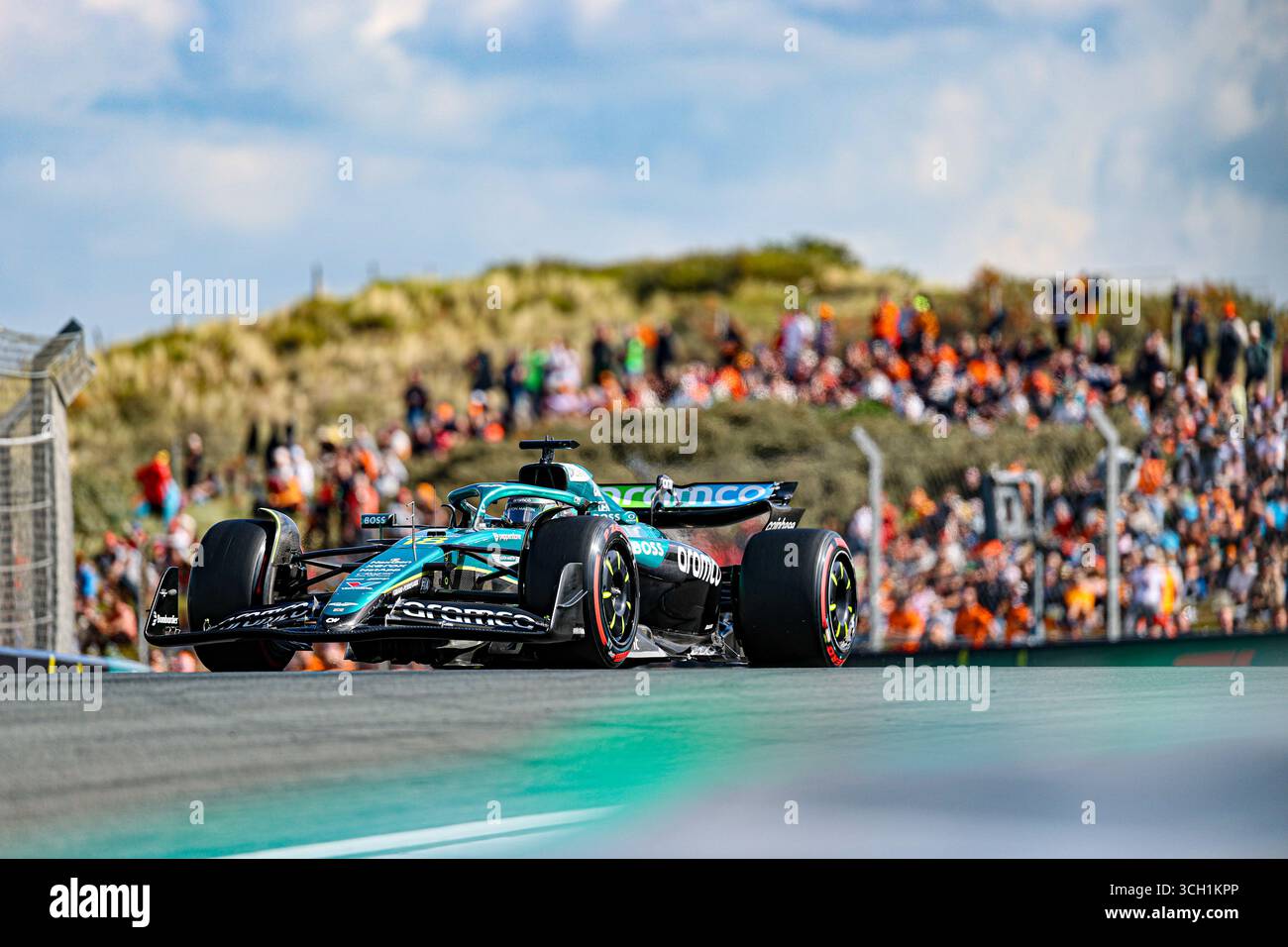 Lance Stroll (CAN) - Aston Martin Aramco F1 Team - Aston Martin AMR25 - Mercedes pendant le vendredi, jour2, du Grand Prix de formule 1 Heineken Dutch 2025, Zandvoort, les Nederlands, du 28 au 31 août - Round 15 du 24 du Championnat du monde F1 2025 Banque D'Images
