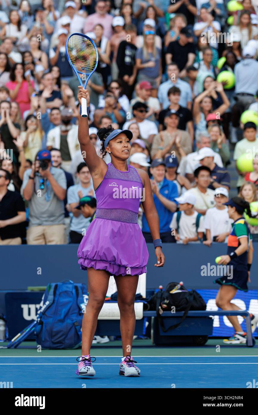 États-Unis. 30 août 2025. Queens, New York. 30 août 2025 : Naomi Osaka (JPN) bat Daria Kasatkina (AUS) lors de l'US Open 2025. Crédit : Corleve/Alamy Live News Banque D'Images
