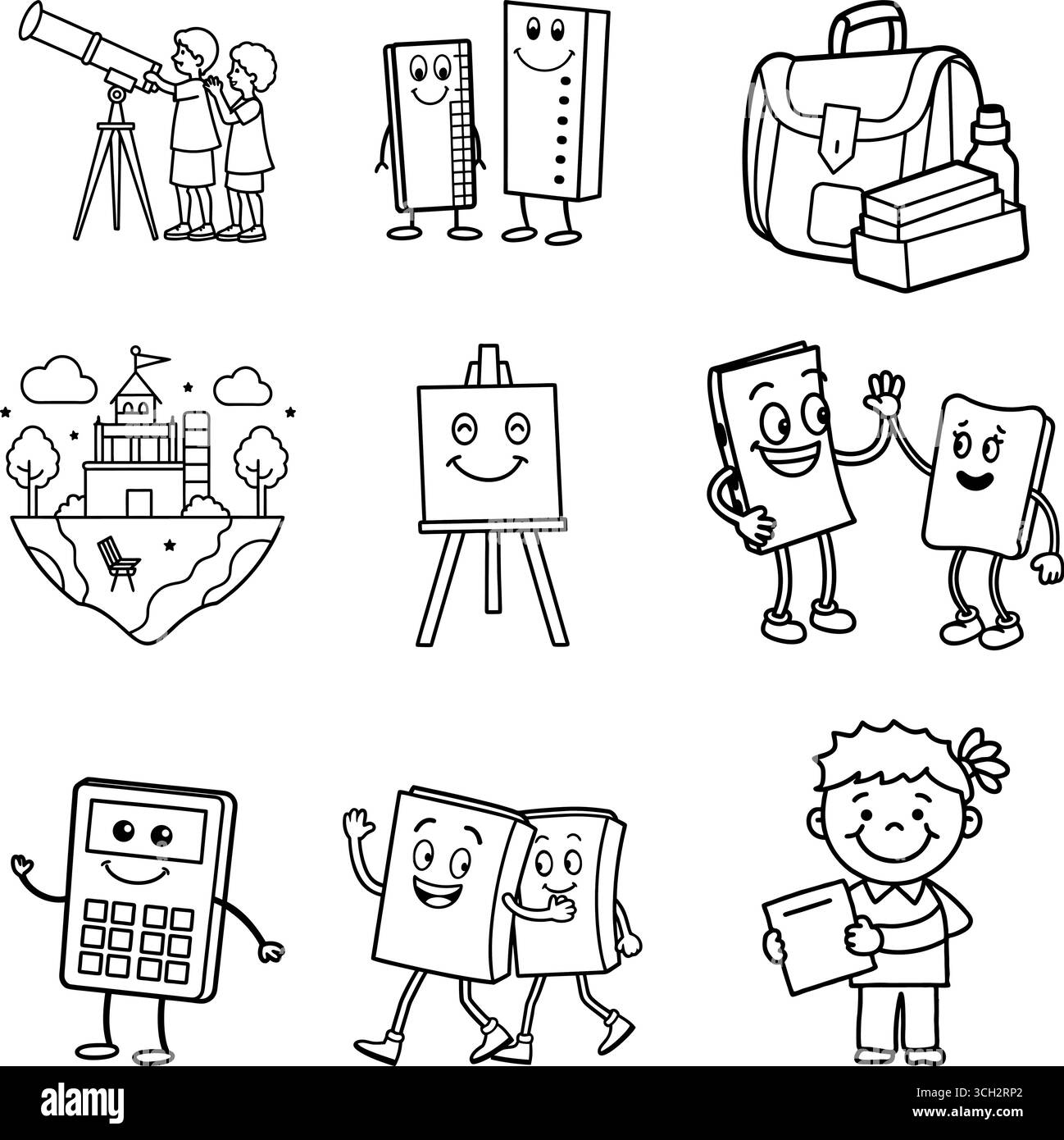 Page de livre de coloriage pour enfants | Fun Printable Activity Fiches Illustration de Vecteur