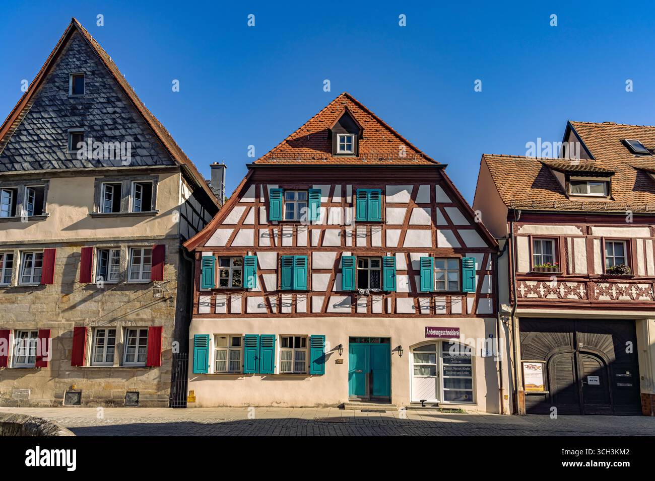 Fachwerkhaus in der Altstadt von Forchheim, Oberfranken, Bayern, Deutschland | Maison à colombages dans la vieille ville de Forchheim, haute-Franconie, Ba Banque D'Images
