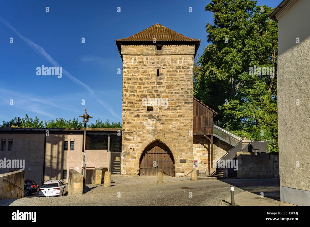 Stadttor Saltorturm in Forchheim, Oberfranken, Bayern, Deutschland | Tour des murs de la ville Tour Saltor in Forchheim, haute-Franconie, Bavière, Allemagne Banque D'Images