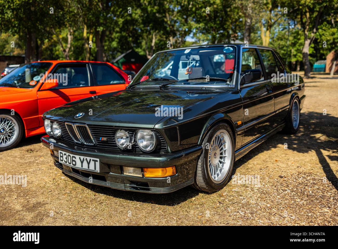 BMW M535i E28 1985, exposée au Bicester Motion Scamble le 25 août 2025. Banque D'Images