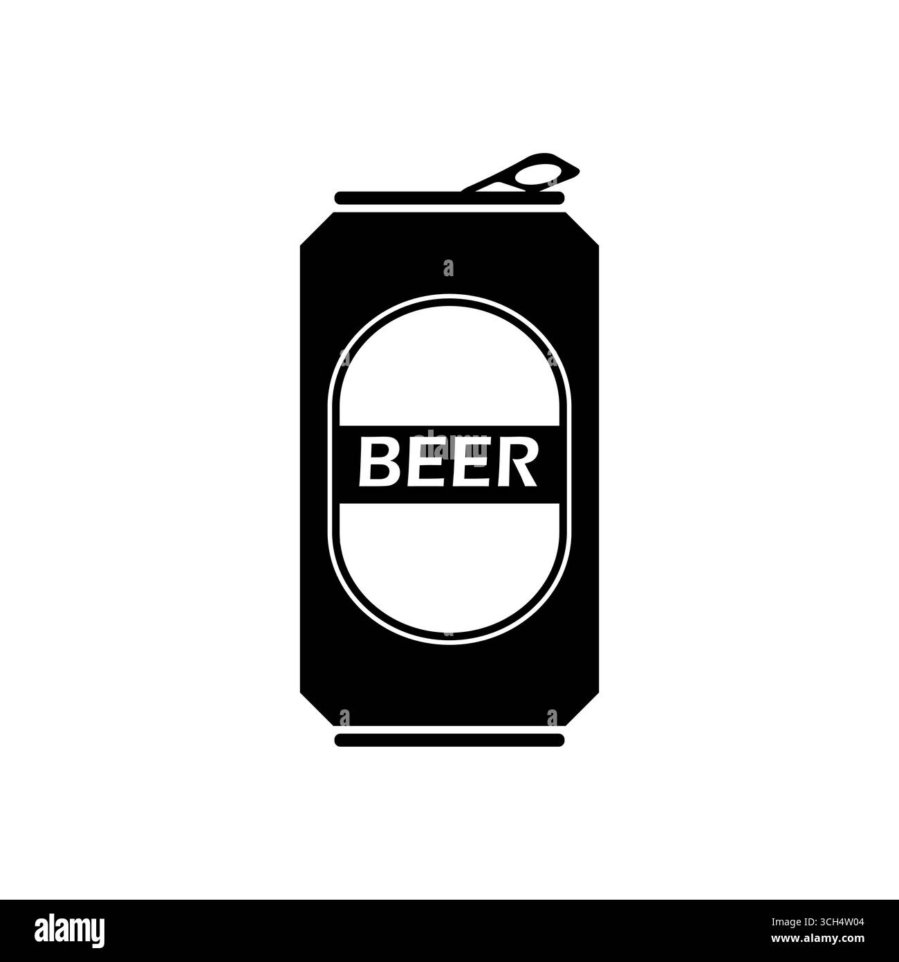 Illustration vectorielle de canette de bière isolée sur fond blanc. Illustration de Vecteur