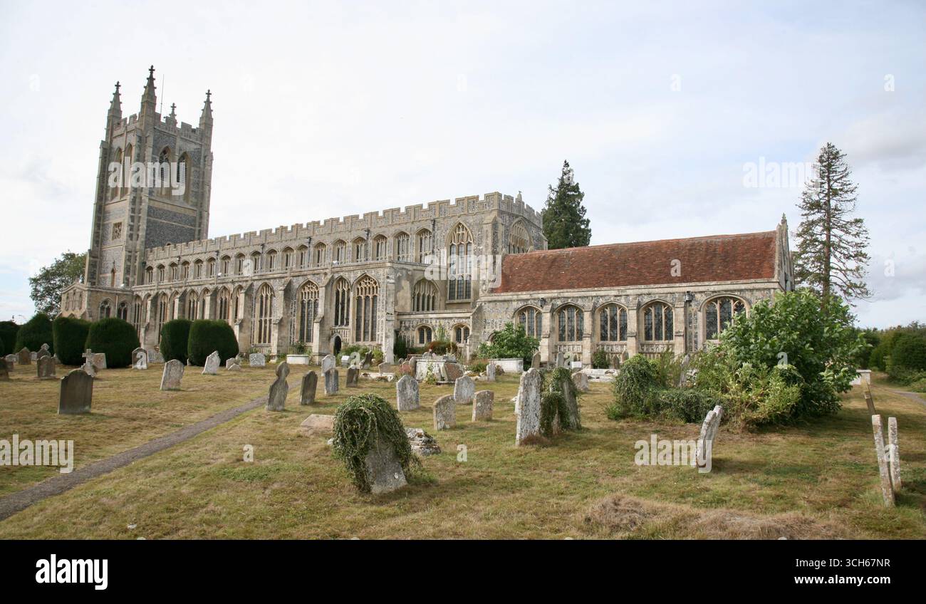L'église de la Sainte Trinité, à long Melford, dans le Suffolk, Royaume-Uni. Banque D'Images