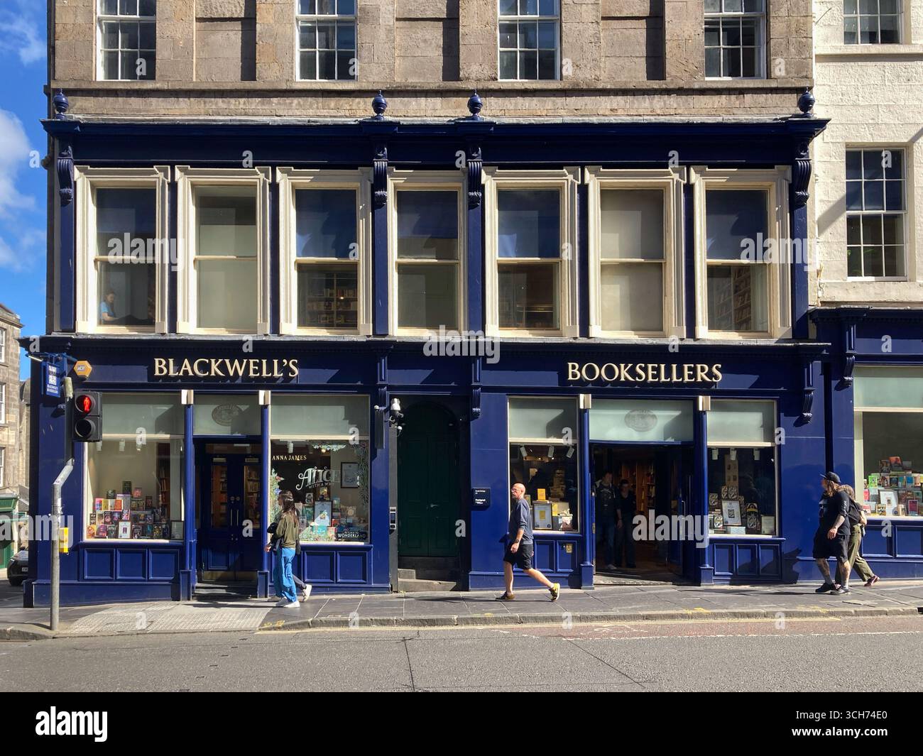 Blackwell's Booksellers, South Bridge, Édimbourg, Écosse - Image de stock capturée avec un smartphone