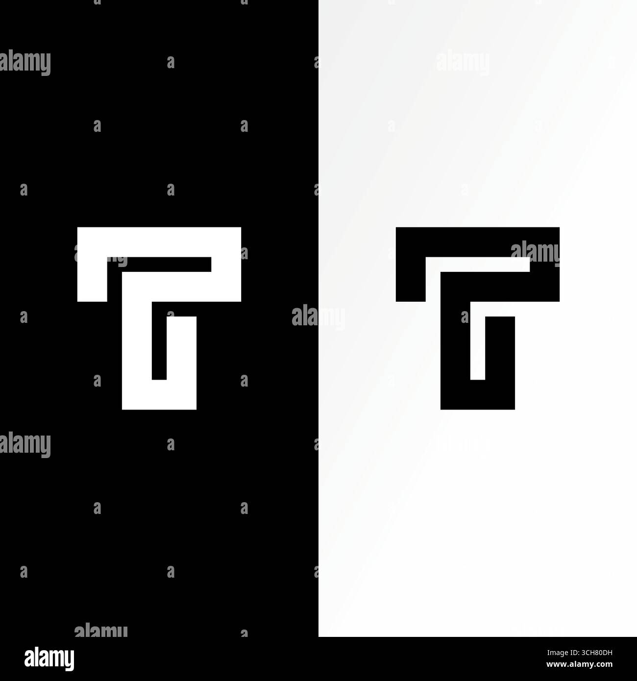 Conception de logo concept graphique créatif premium vecteur image stock top vendre initial T line font coupe style intemporel vintage Infinity pattern monogramme Illustration de Vecteur