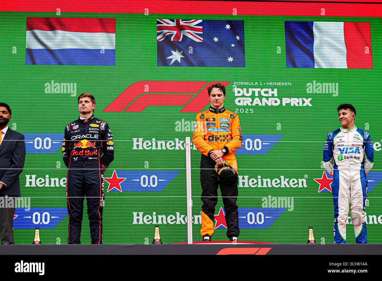 Zandvoort, Nederlands. 31 août 2025. 8/31/2025 - podium de la course du vendredi, jour2, du Grand Prix des pays-Bas de formule 1 Heineken 2025, Zandvoort, les Nederlands, du 28 au 31 août - Round 15 du 24 du Championnat du monde F1 2025 (photo par Alessio de Marco/Sipa USA) crédit : Sipa USA/Alamy Live News Banque D'Images