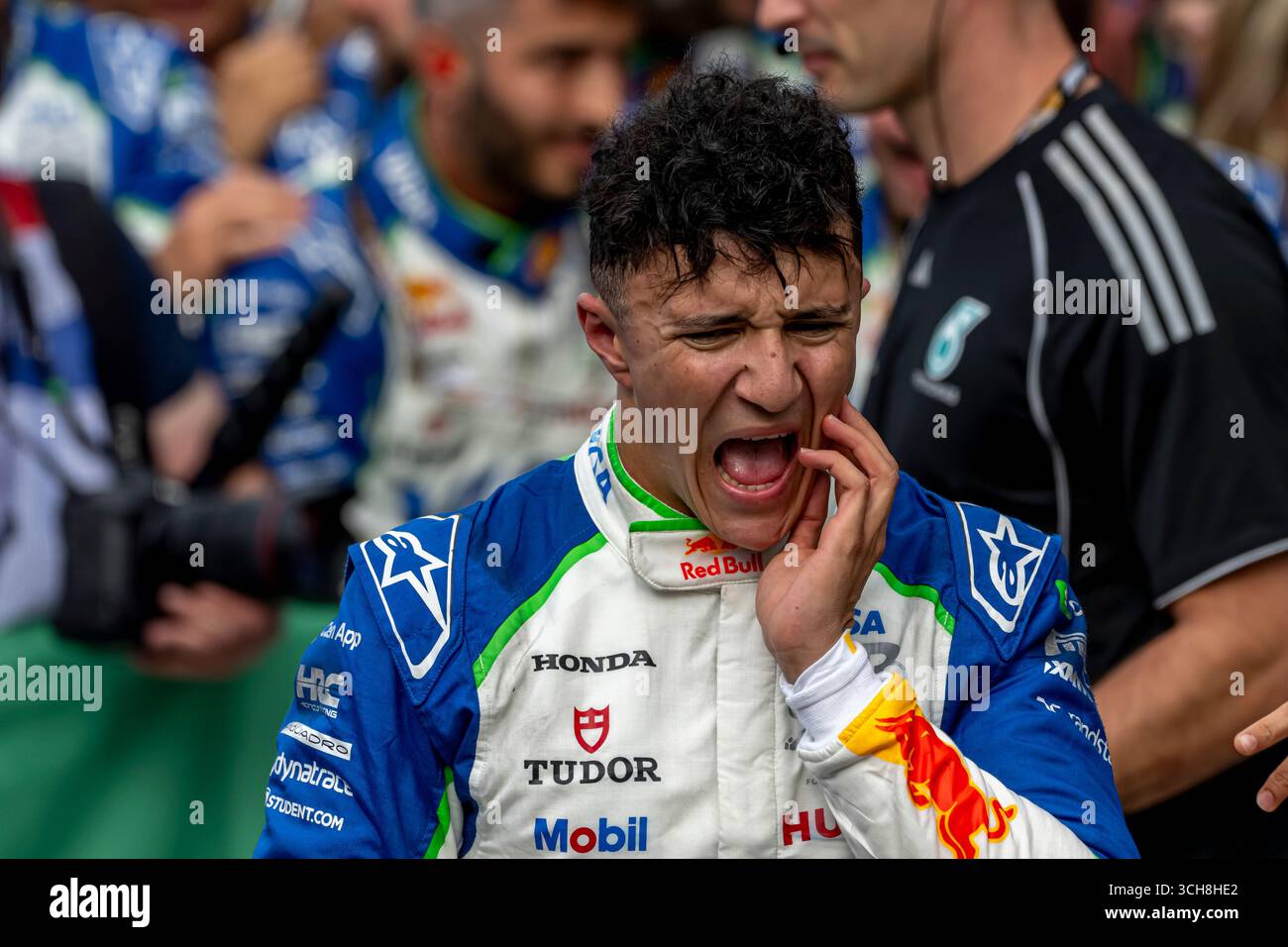 Zandvoort, pays-Bas, 31 août 2025, Isack Hadjar, de France, concourt pour Racing Bulls. La journée du Grand Prix des pays-Bas 2025, qui a lieu à Zandvoort, aux pays-Bas. Crédit : Michael Potts/Alamy Live News Banque D'Images