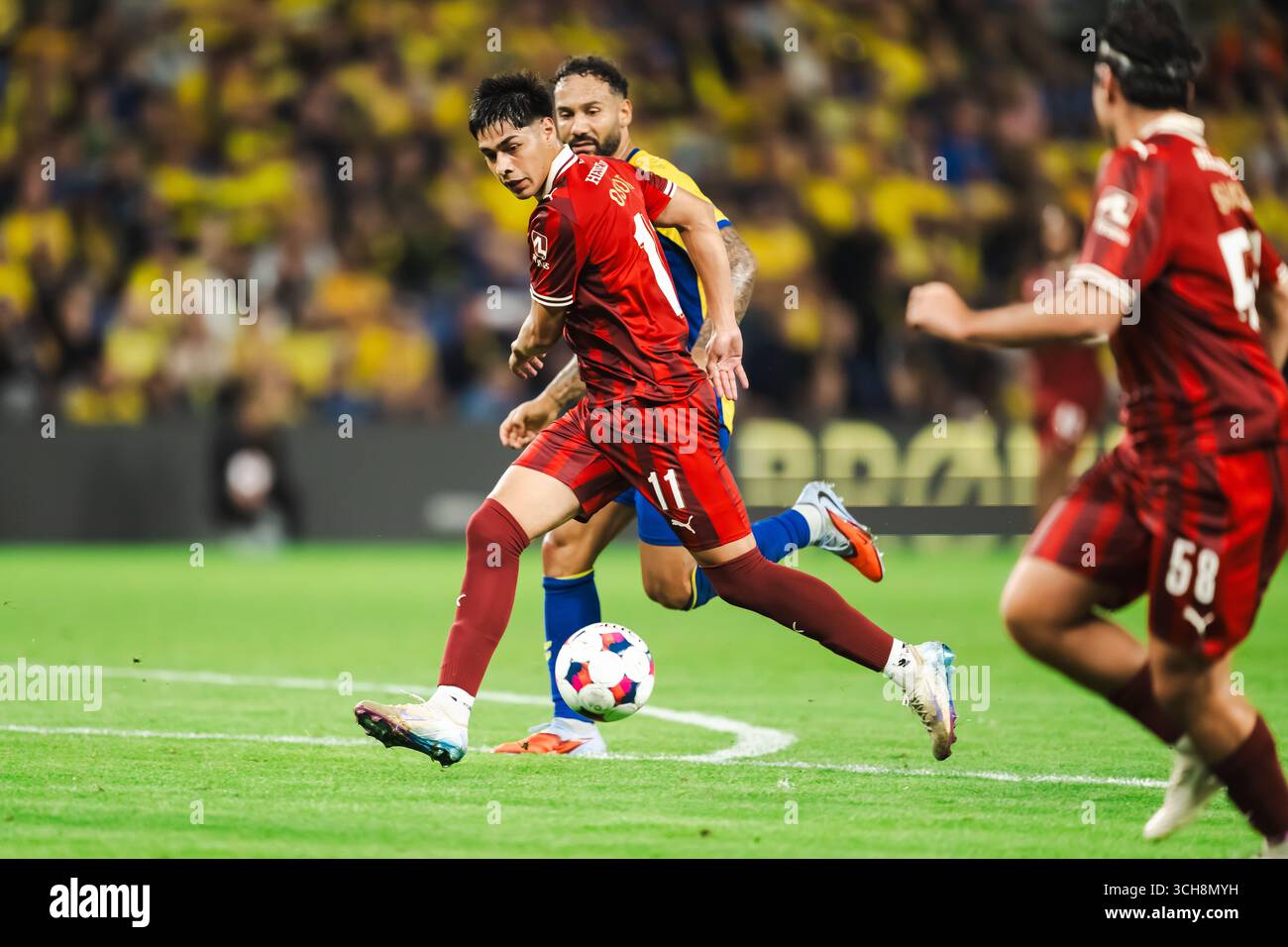 Brondby, Danemark. 31 août 2025. Dario Osorio (11 ans) du FC Midtjylland vu lors du match de 3F Superliga entre Broendby IF et FC Midtjylland au Brondby Stadion à Brondby. Crédit : Gonzales photo/Alamy Live News Banque D'Images