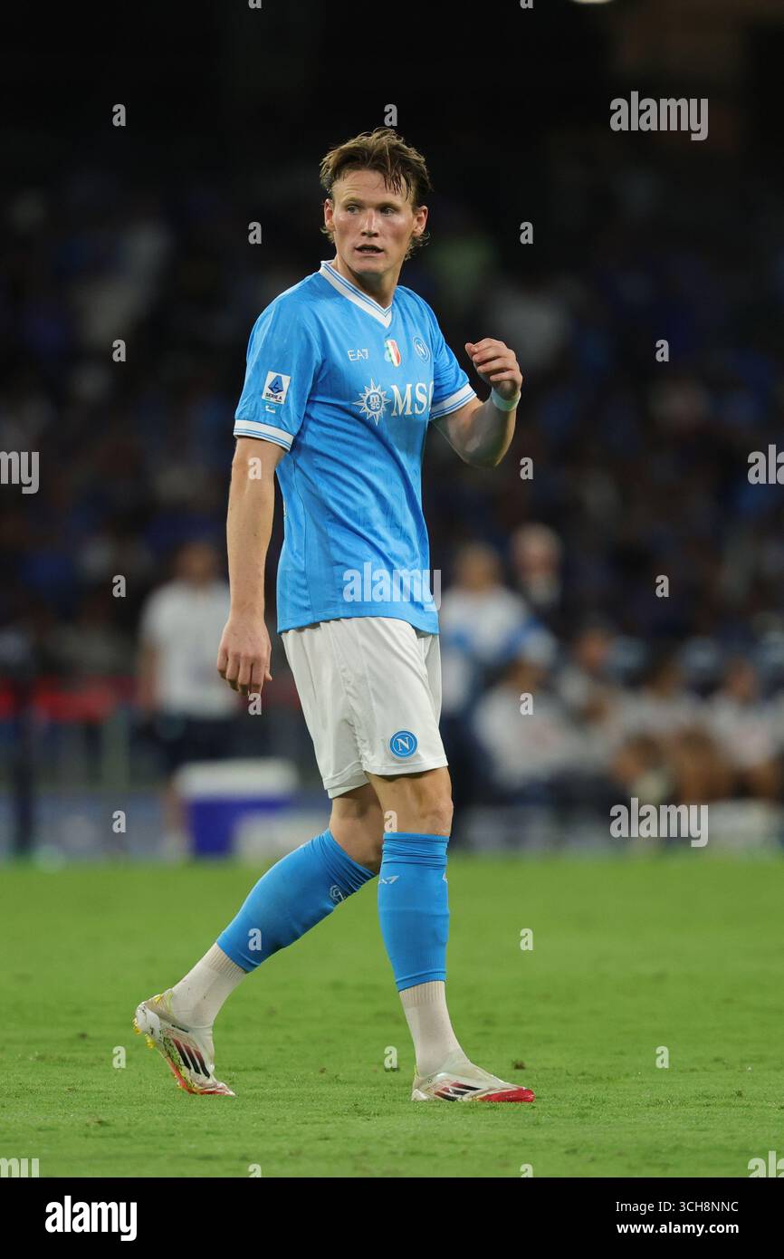 Napoli, Italie. 01 Sep, 2025. Scott McTominay de Napoli lors du match de football Serie A entre Napoli et Cagliari au stade Diego Armando Maradona de Naples, dans le sud de l'italie - samedi 30 août 2025. Sport - Soccer . (Photo de Alessandro Garofalo/LaPresse) crédit : LaPresse/Alamy Live News Banque D'Images