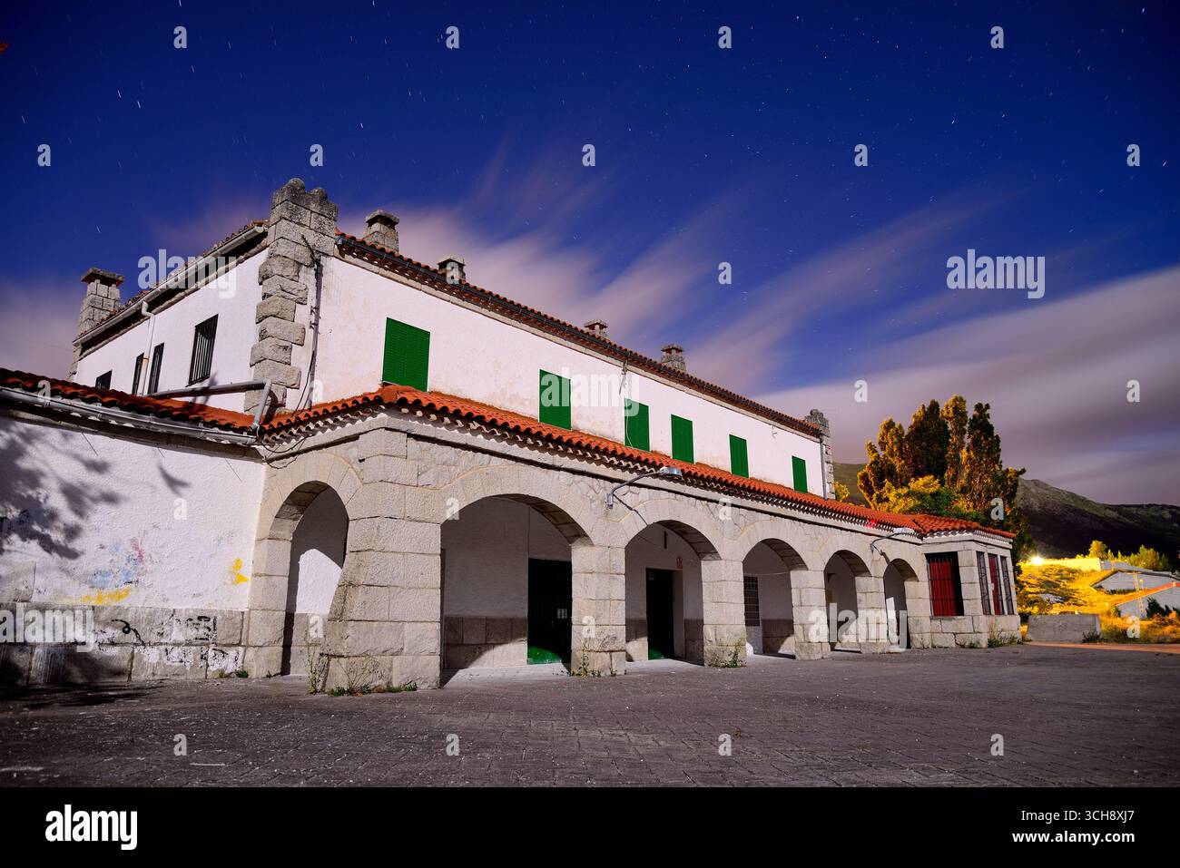 Gare de Bustarviejo, Madrid, Espagne Banque D'Images