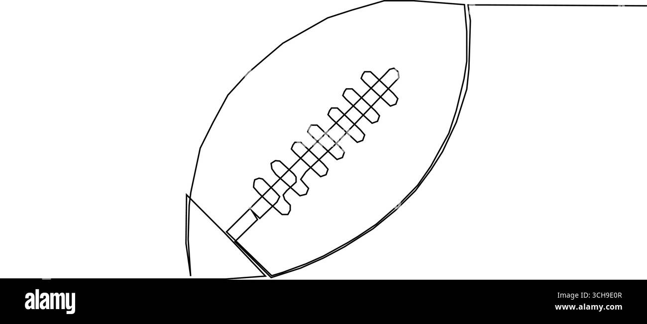 Art vectoriel de dessin de ligne continue minimaliste d'un football américain isolé sur fond blanc. Illustration de Vecteur Art vectoriel de dessin de ligne continue minimaliste d'un football américain isolé sur fond blanc. Illustration de Vecteur
