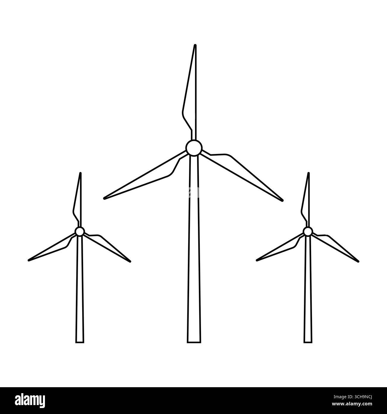 Énergie éolienne, icône éolienne illustration vectorielle isolée sur fond blanc. Illustration de Vecteur