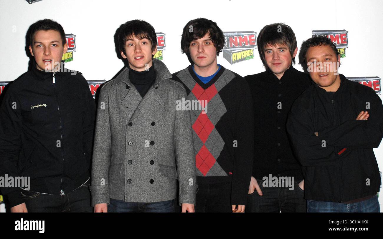 The Arctic Monkeys aux NME Awards 2007, Hammersmith Palais, Londres - 1er mars 2007 Banque D'Images The Arctic Monkeys aux NME Awards 2007, Hammersmith Palais, Londres - 1er mars 2007 Banque D'Images
