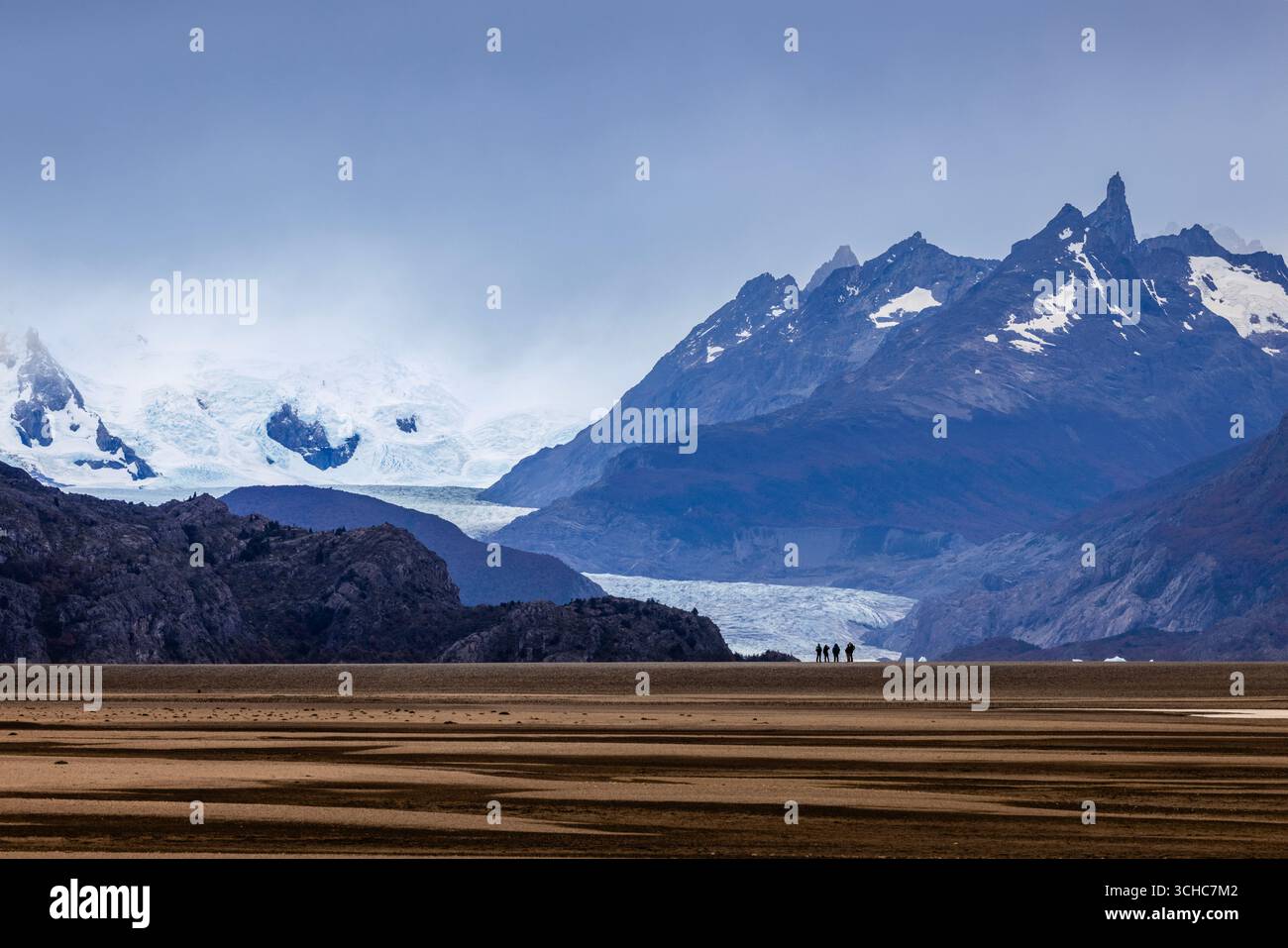 Lago Grey et le glacier Grey du champ de glace sud de Patagonie, Torres del Paine, Chili Banque D'Images