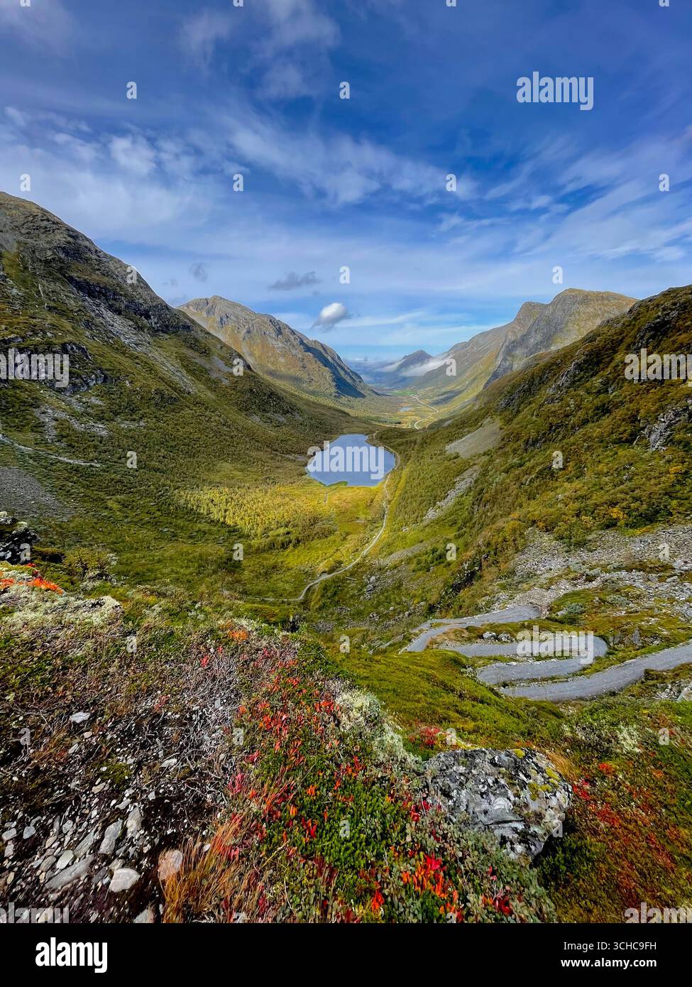 Belles vues sur les montagnes norvégiennes Banque D'Images