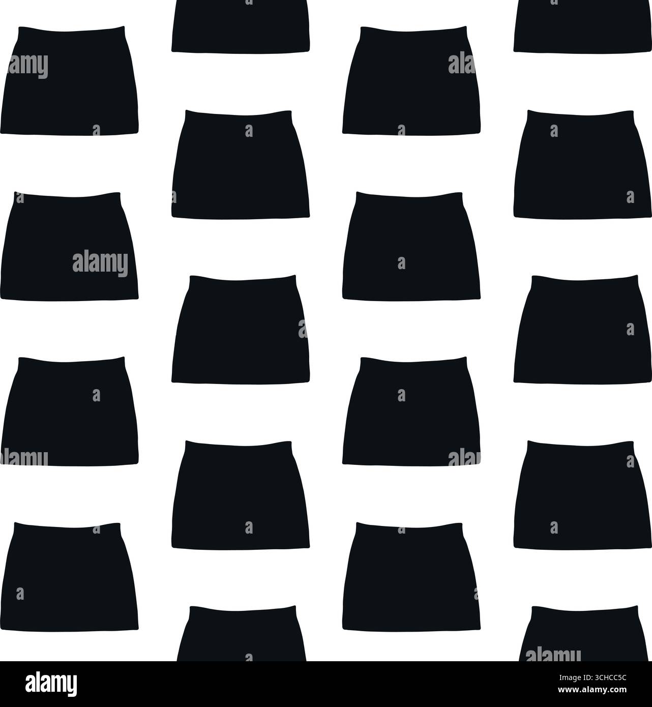 Vecteur modèle sans couture de silhouette de jupe de Jean Illustration de Vecteur